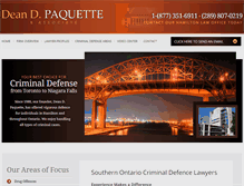 Tablet Screenshot of deanpaquettecriminallaw.com